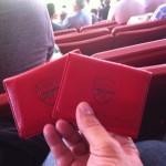 Arsenal season tickets. They come in these cool red leather pouches. The whole pouch gets put in the scanner to open the turnstile.