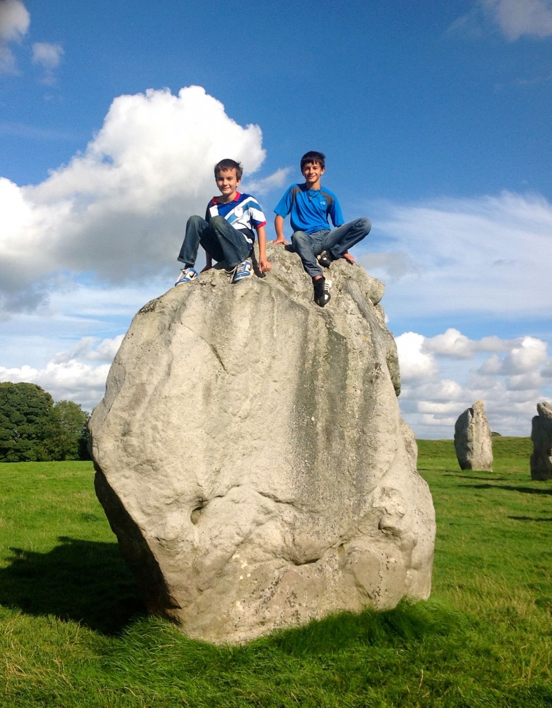 Boys on Stone together