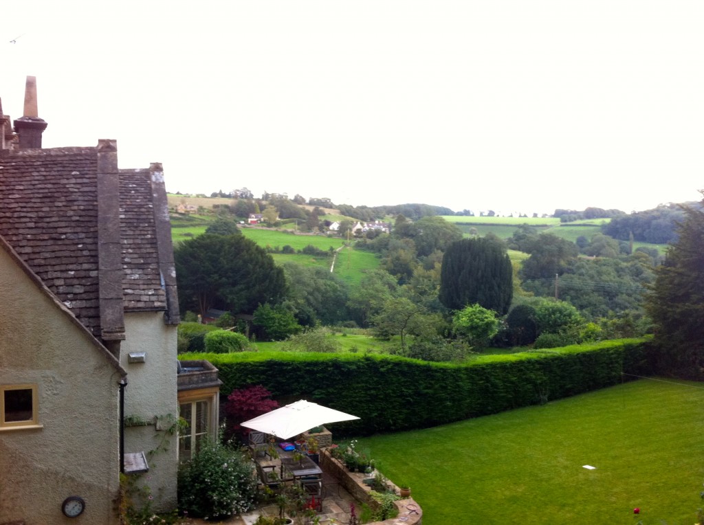 View from the road above the house