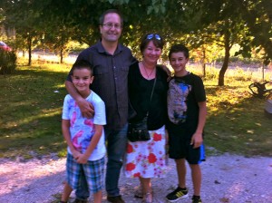Family haircut day in France