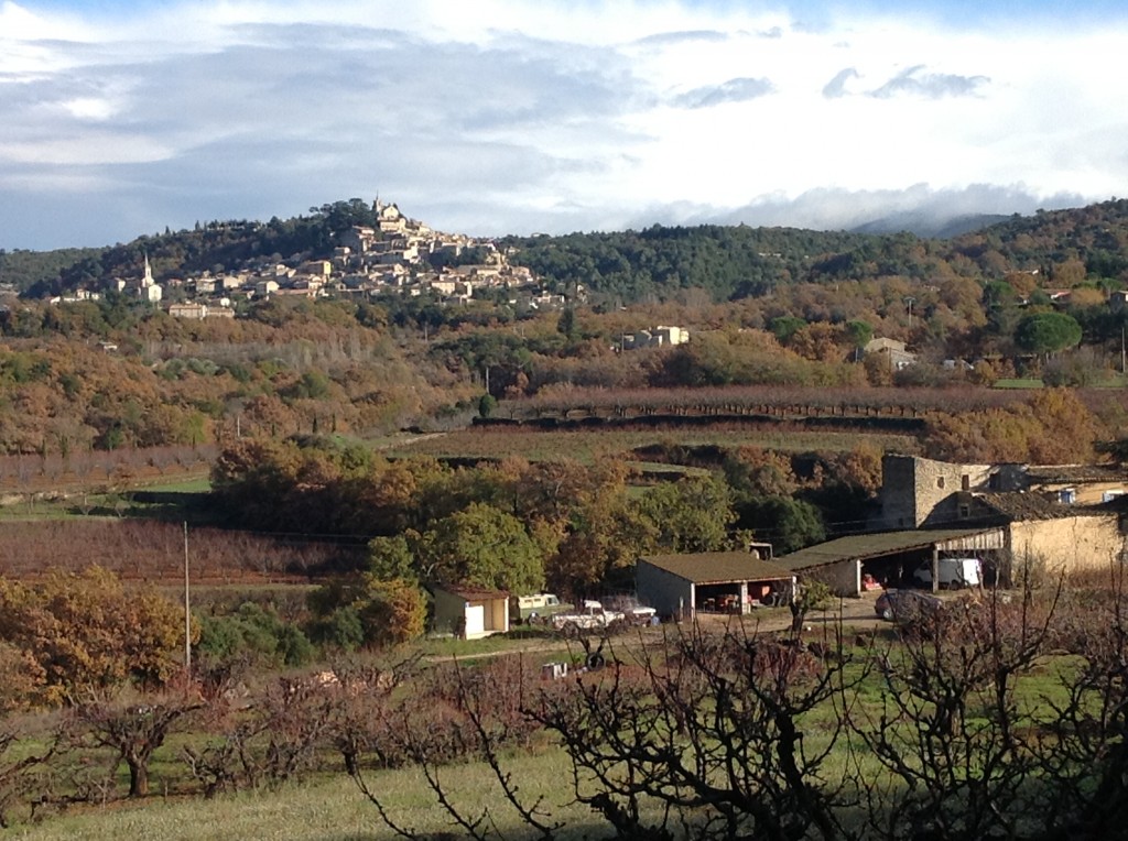 View across the valley from Lacoste to Bonnieux.
