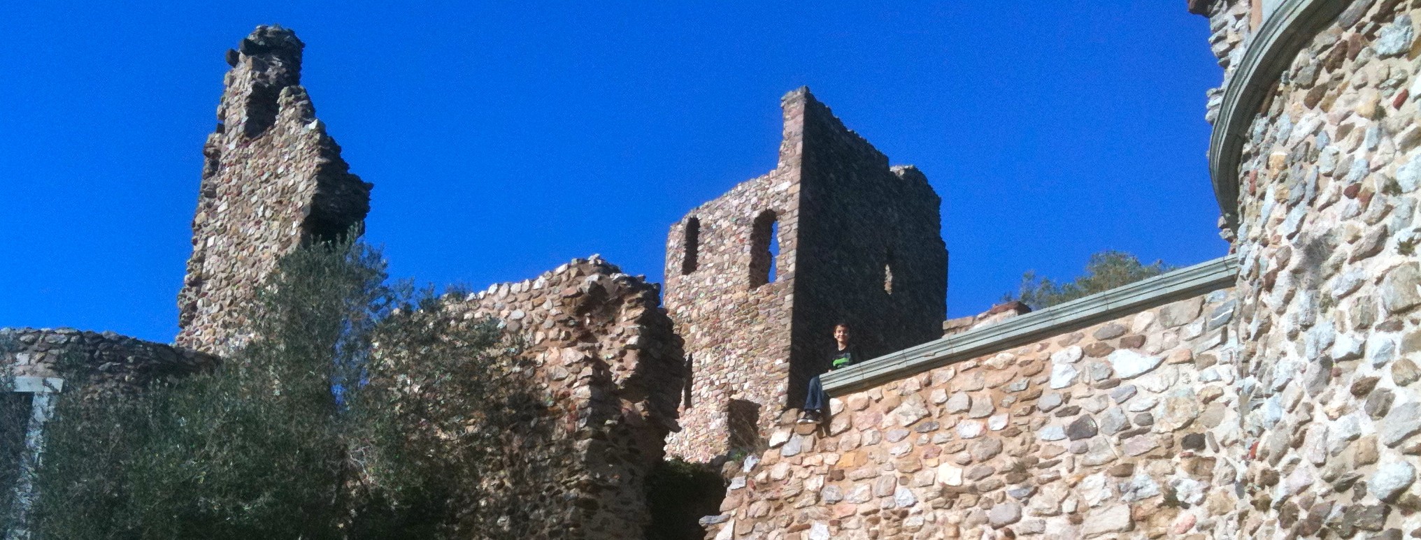 Justin being cool on one of the castle ruin walls. This castle once belonged to the Grimauldi family, the family that rules Monaco today